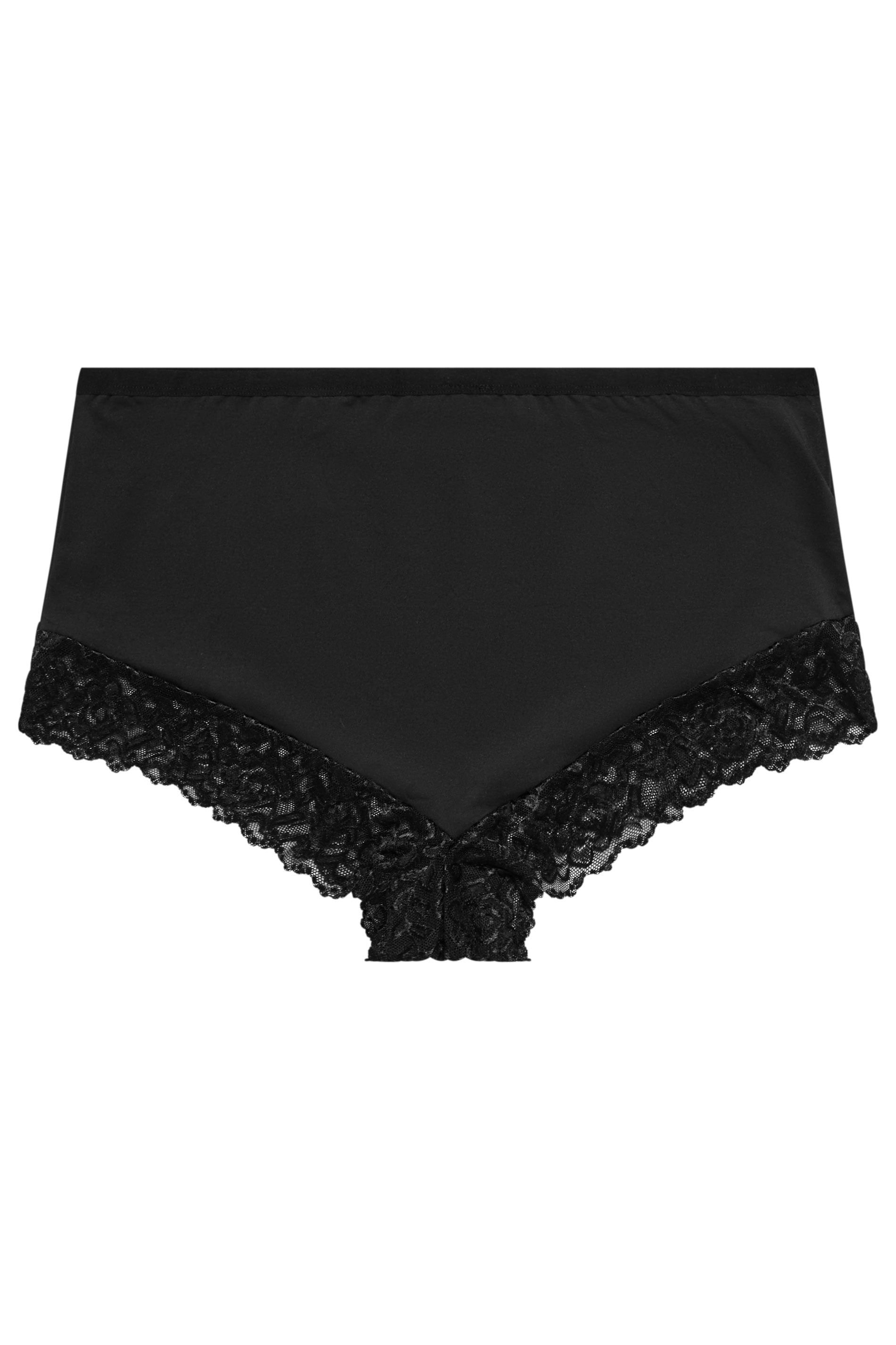Yours 3 Pack Lace Trim Briefs