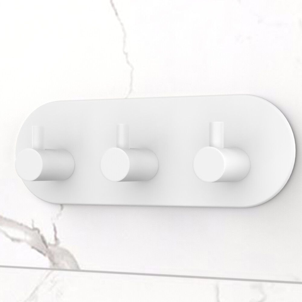 KROK SELVKLEBENDE 3-KROK OVAL HVIT