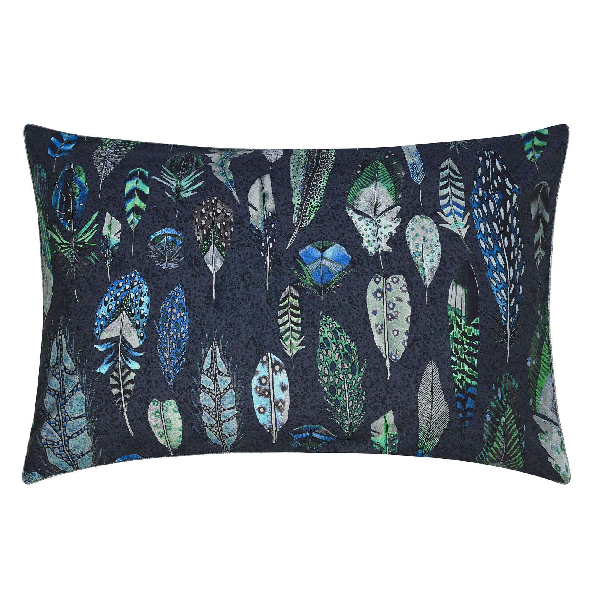 QUILL - Taie d'oreiller en coton bleu 50x75