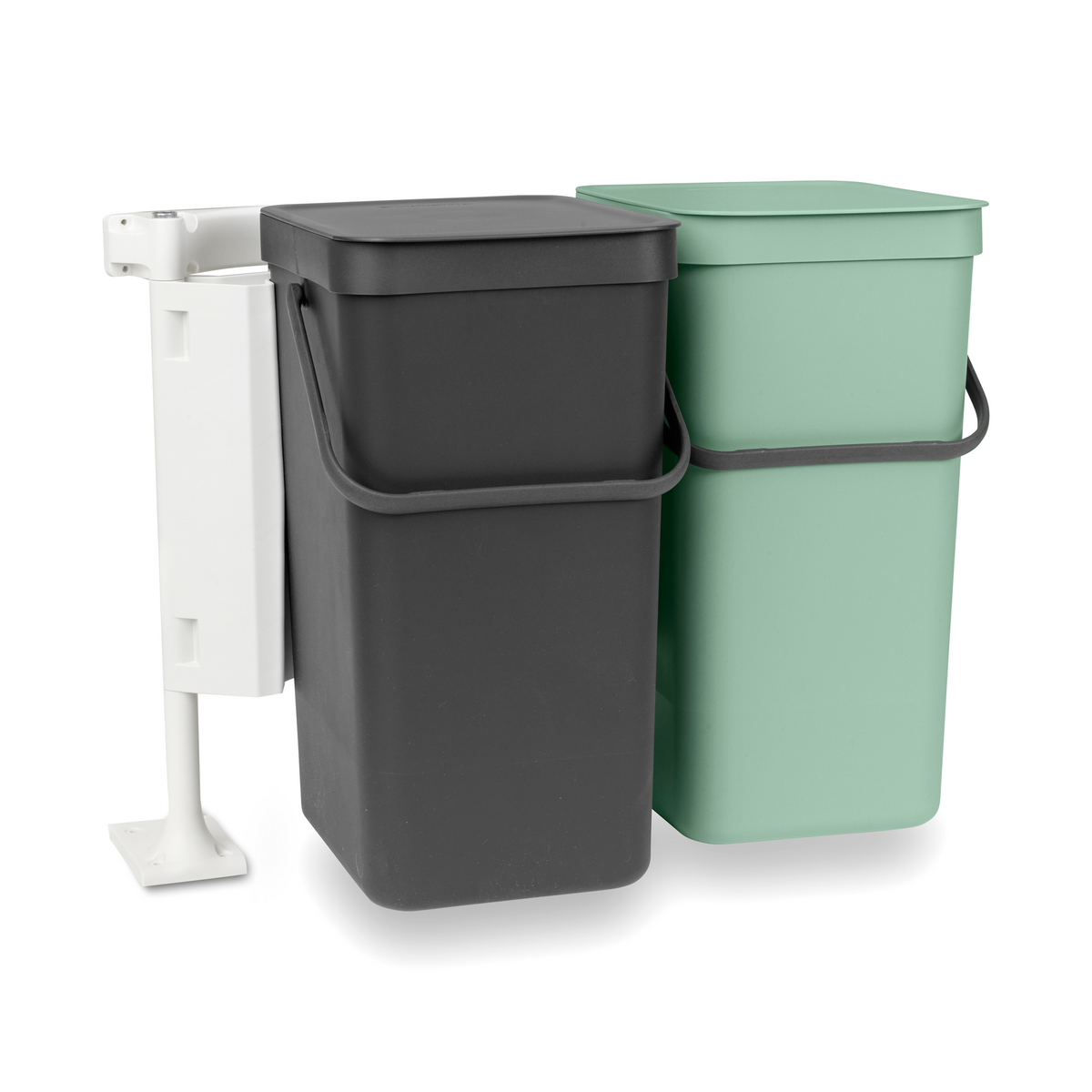 Brabantia Sort & Go Inbouwemmer, 2 x 16 liter - Jade Green/Grey