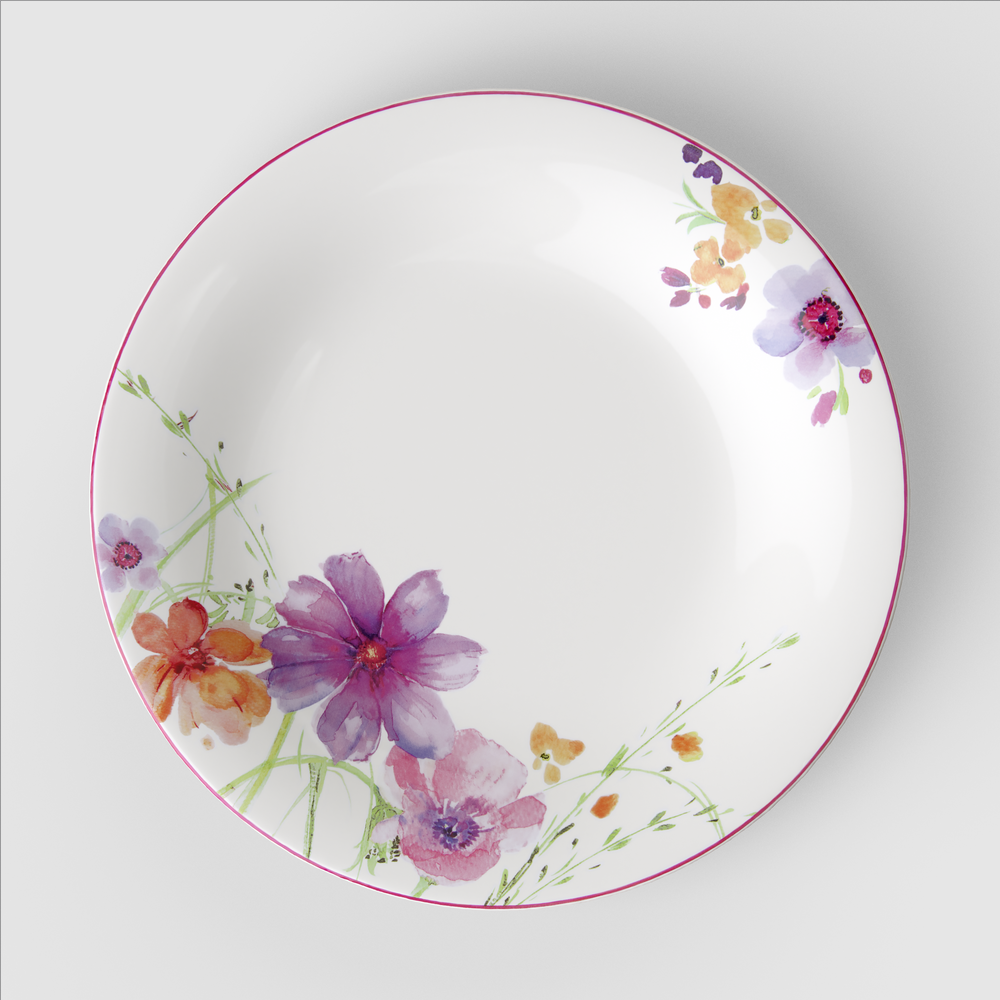 Mariefleur Salad/ Dessert Plate - Multi-colored, 8.5'', Premium Porcelain