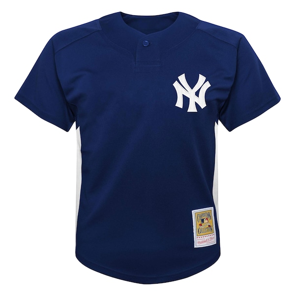 Derek Jeter New York Yankees Youth Team Cooperstown Collection Mesh Batting Practice Jersey - Navy