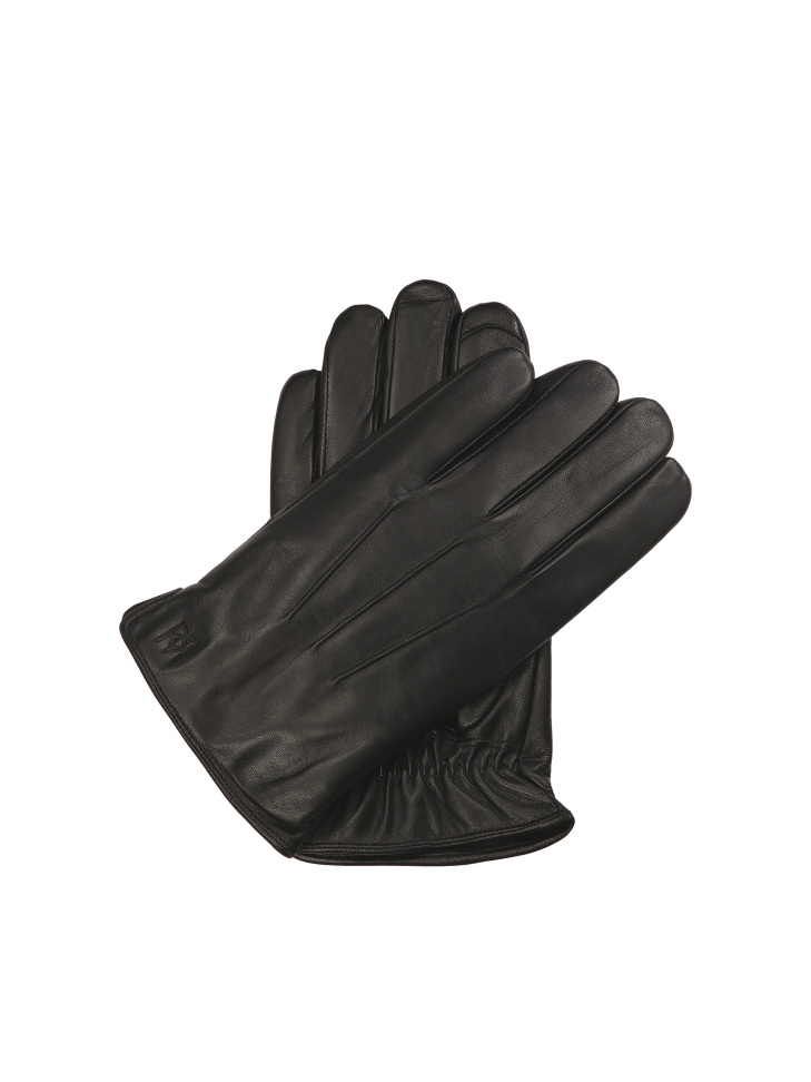 Men's leather gloves with touch screen function