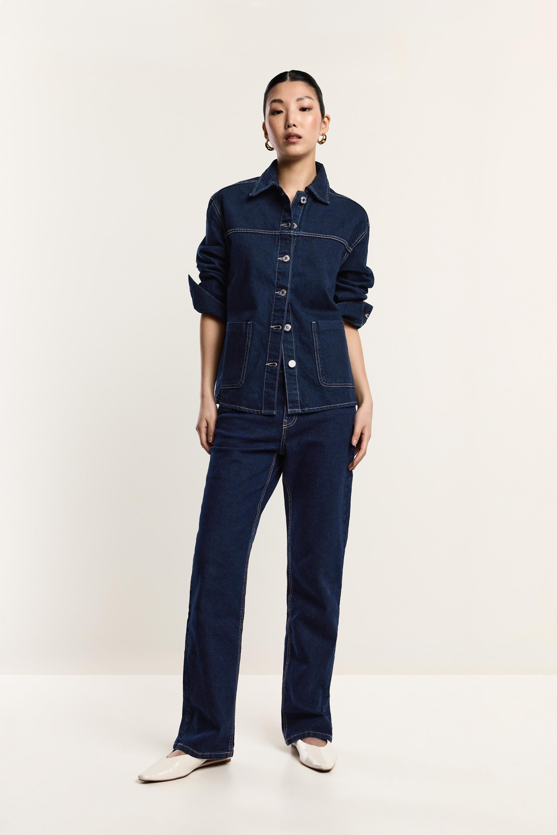 Sobrecamisa denim bolsillos