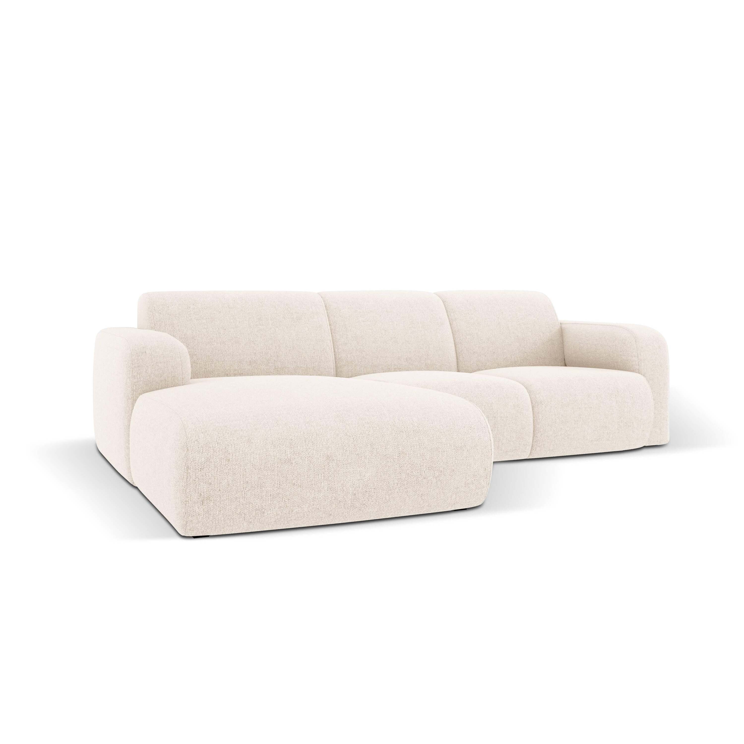 Windsor & Co Lola Hoekbank met Chaise Longue Links - Chenille - Lichtb