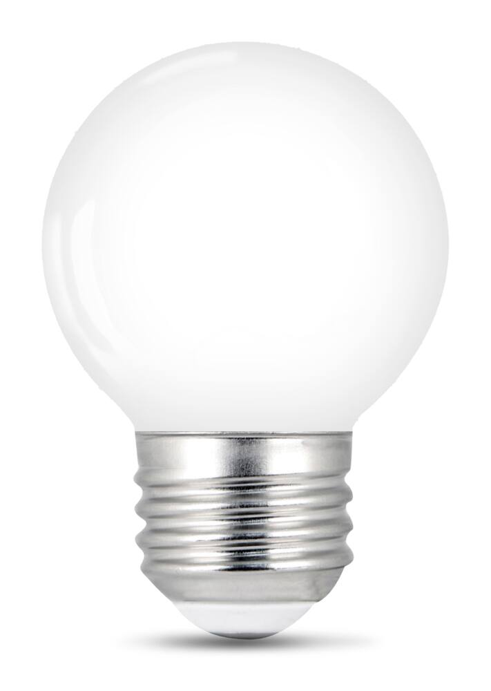 NOMA G16.5 E26 Base Dimmable LED Filament Light Bulbs, 350 Lumens, Warm White, 40W, 2-pk