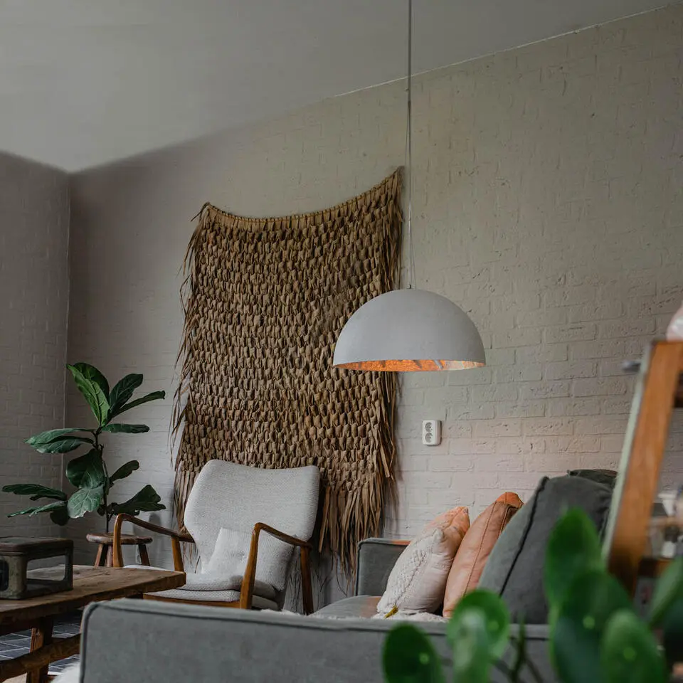 Qazqa hanglamp magna xingjin wit e27