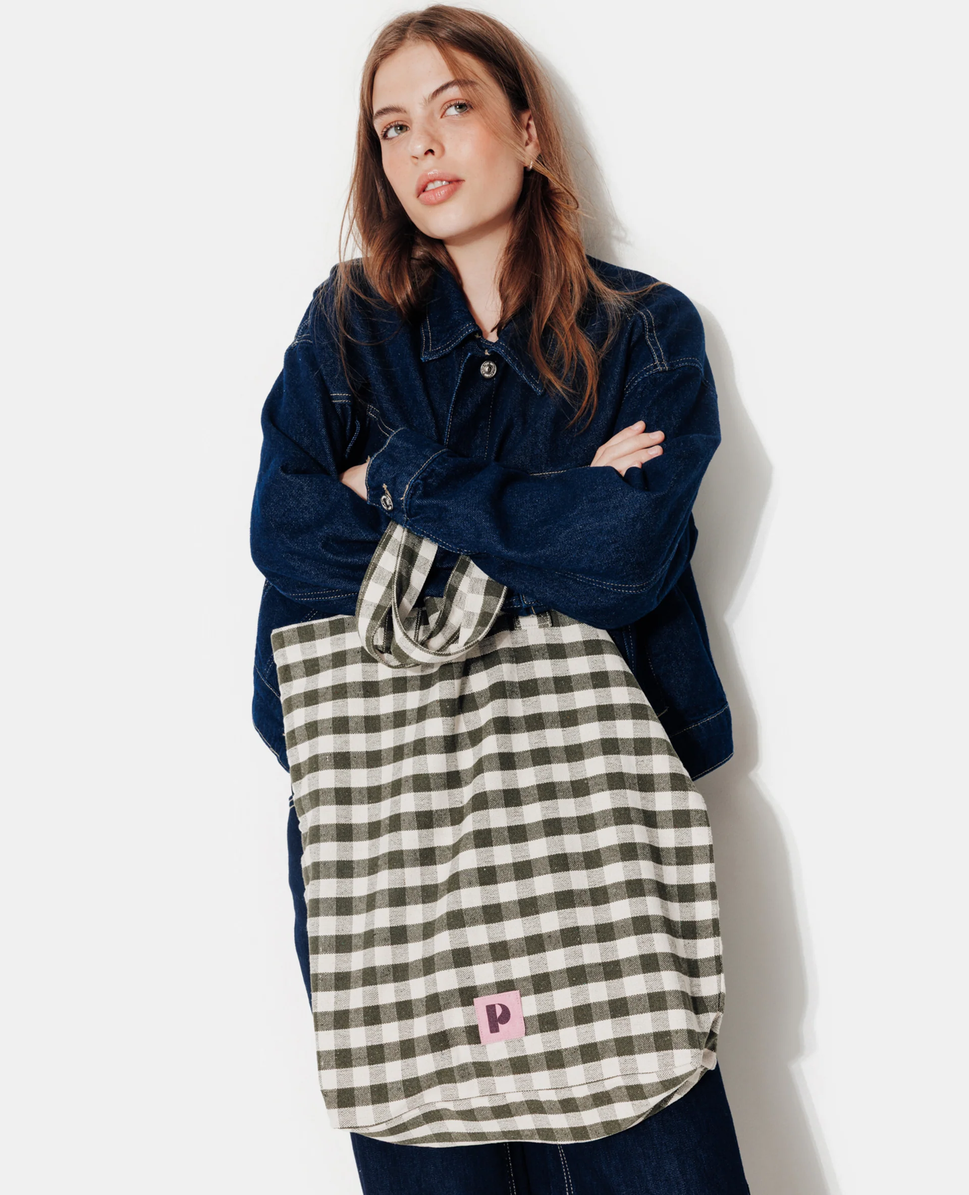 Tote bag motif vichy