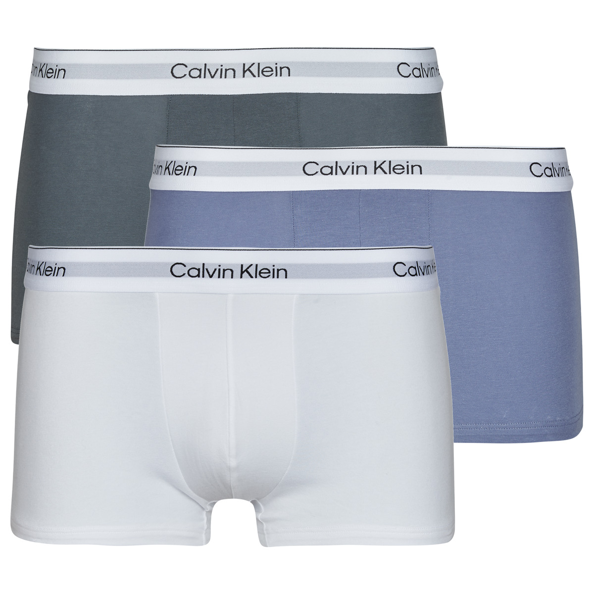 Calvin Klein Jeans - LOW RISE TRUNK X3 - Blue / White