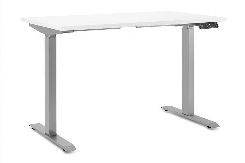 Biurko elektryczne Astra szaro/białe 160x70