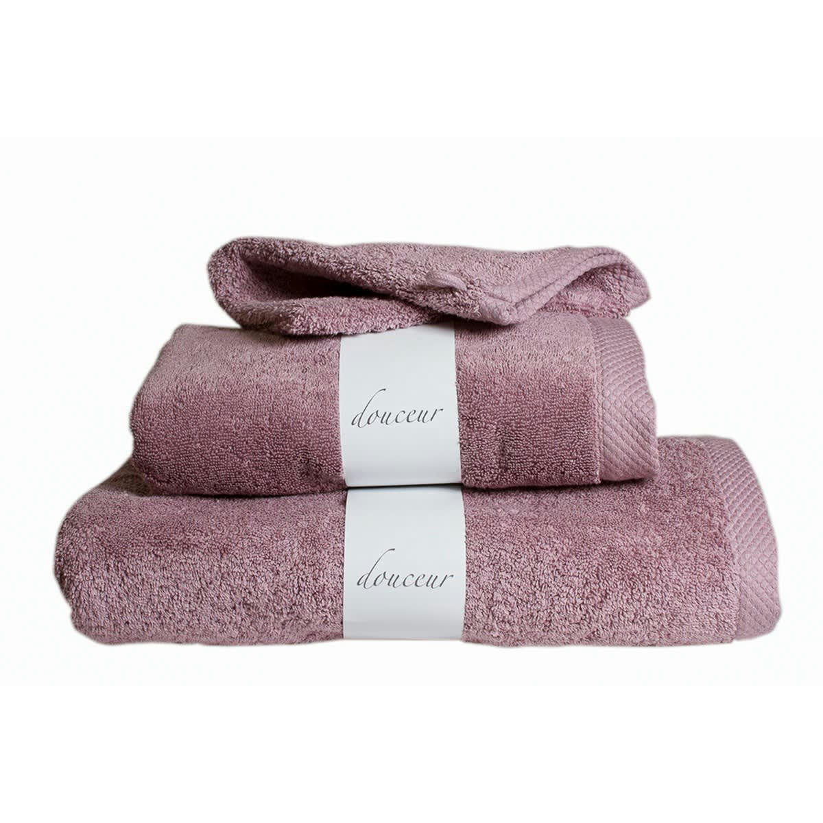 3 GANTS ESSENTIELLE - Lot de 3 gants de toilette eponge en coton lilas