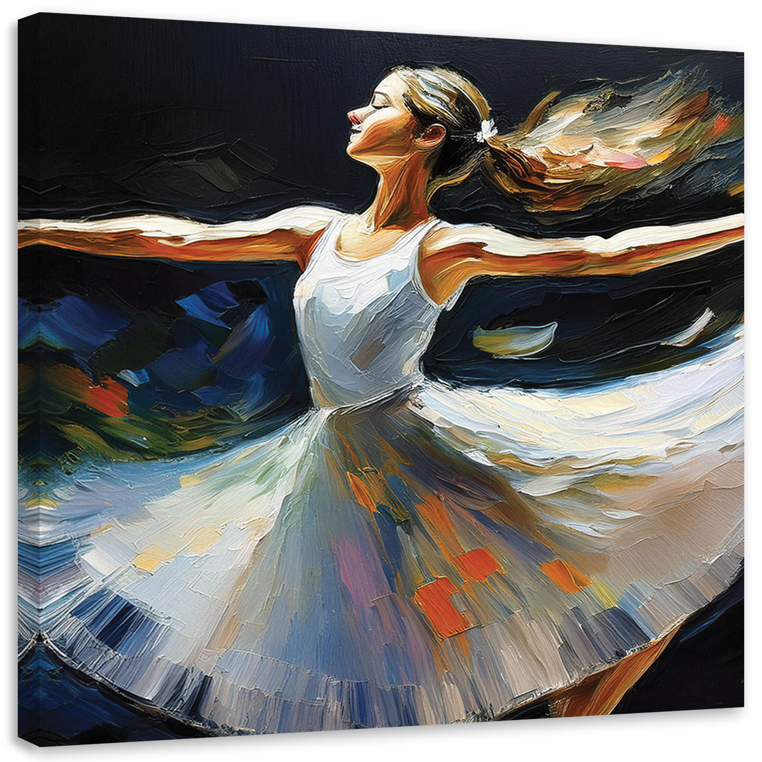 Feeby Obraz na płótnie, Baletnica Kobieta Taniec 30x30