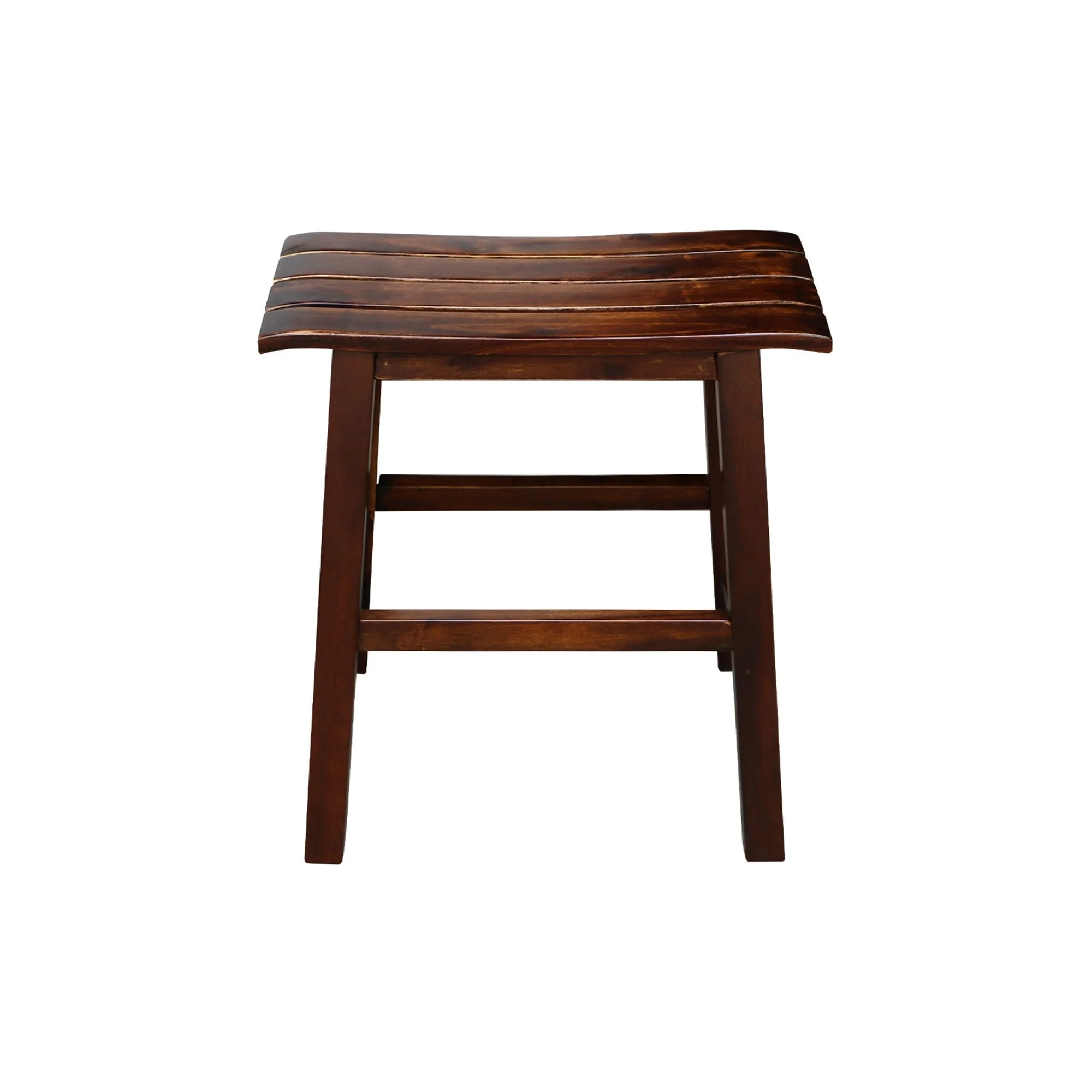 International Concepts Espresso Slat Seat Stool