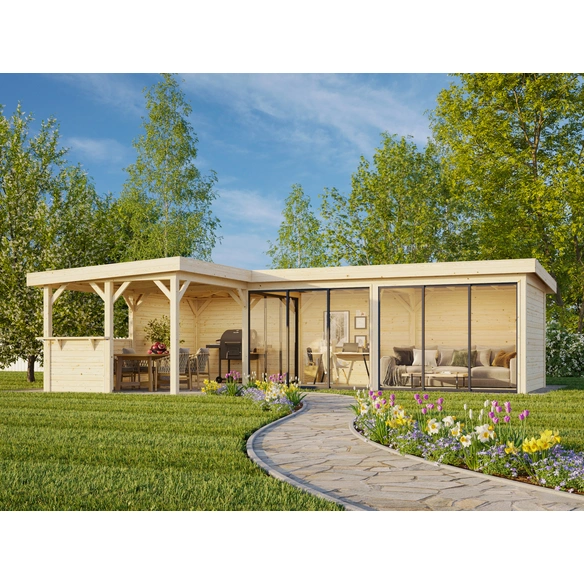 Pavillon »Lenna Set 420 Slide«, BxHxT: 876 x 245 x 588 cm, Grau