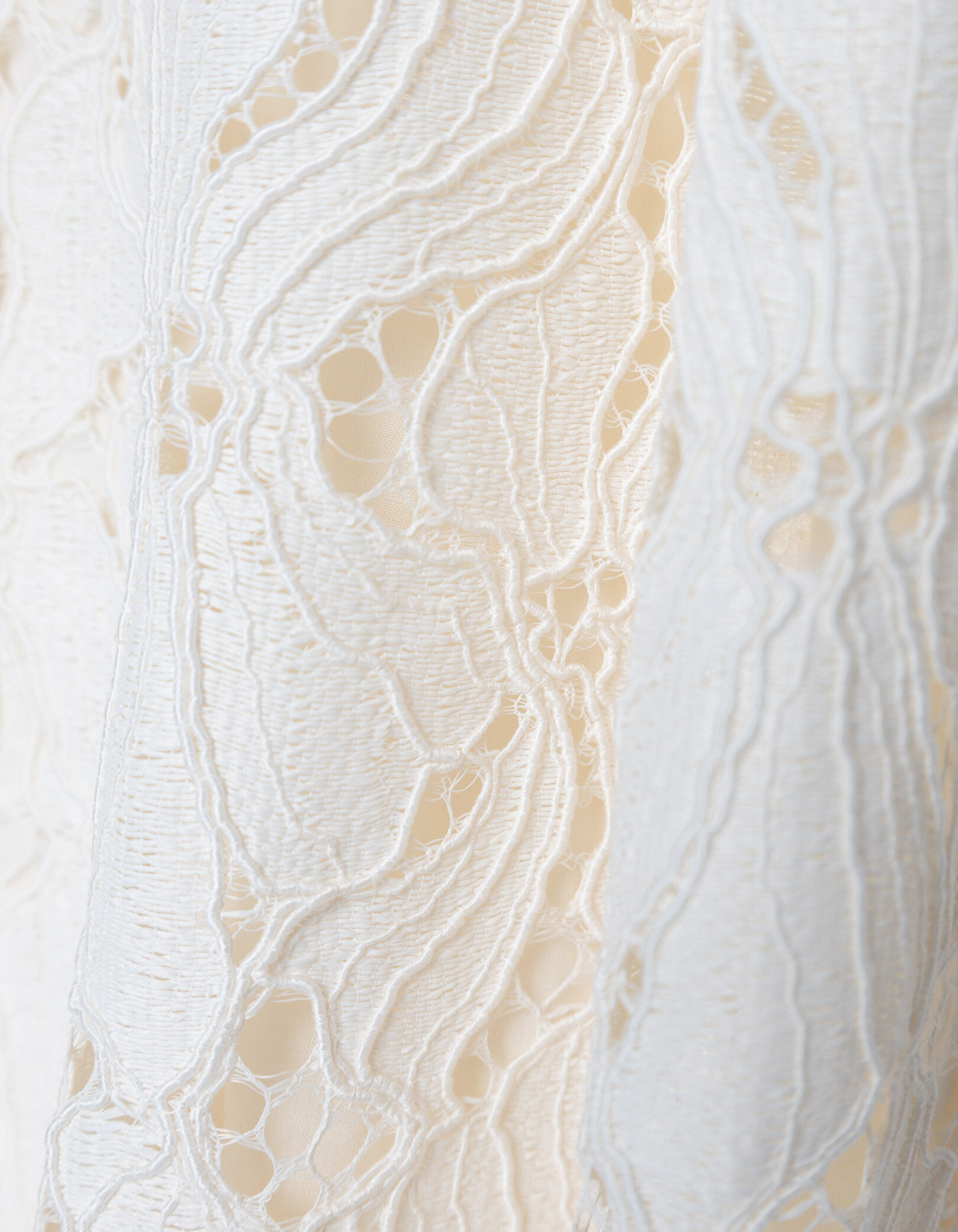 Robe bustier longue blanche dentelle Femme