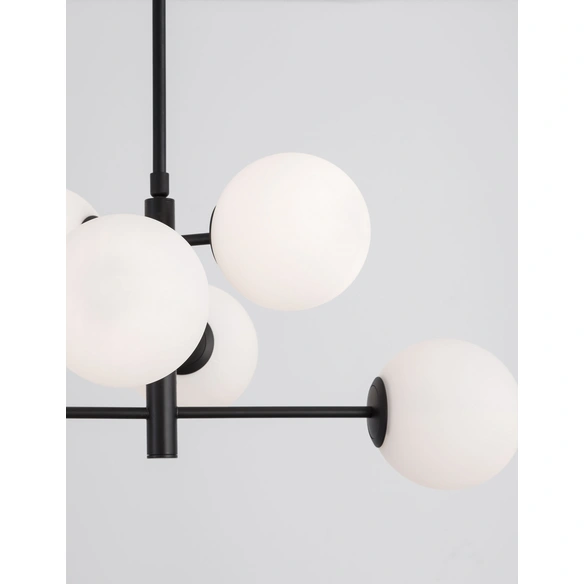 Pendelleuchte »Impero «, LED, 6-flammig, schwarz/weiß
