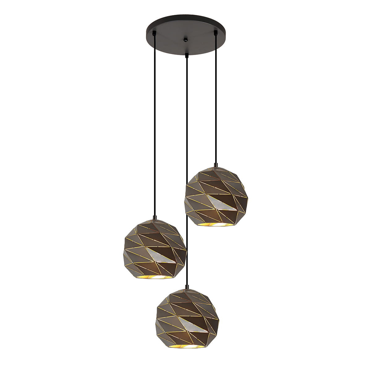 Lampa wisząca antracytowy Palermo 3xE27x40W wym: 110x49x49 cm Italux