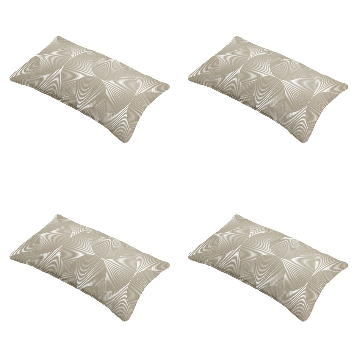 Madison sierkussen Napels - taupe - 30x50x10cm - set van 4