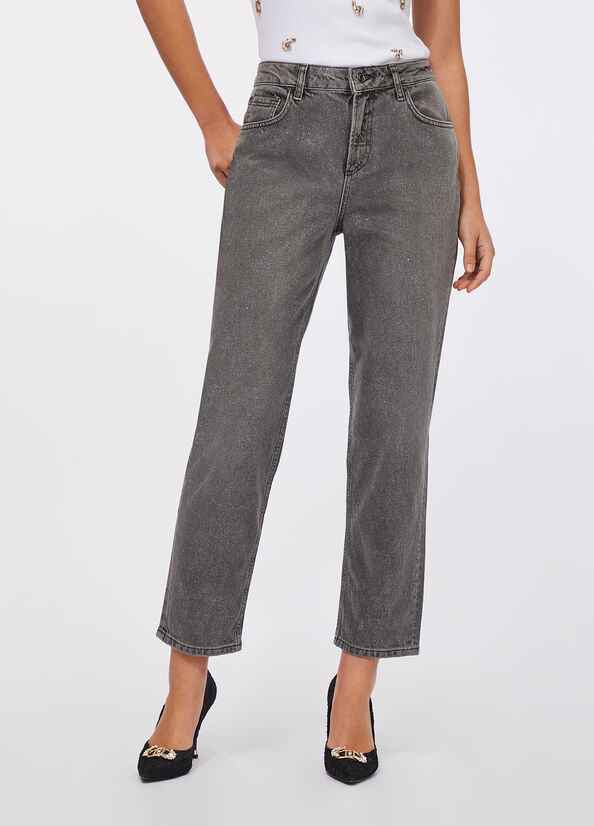 Jeans straight a vita alta