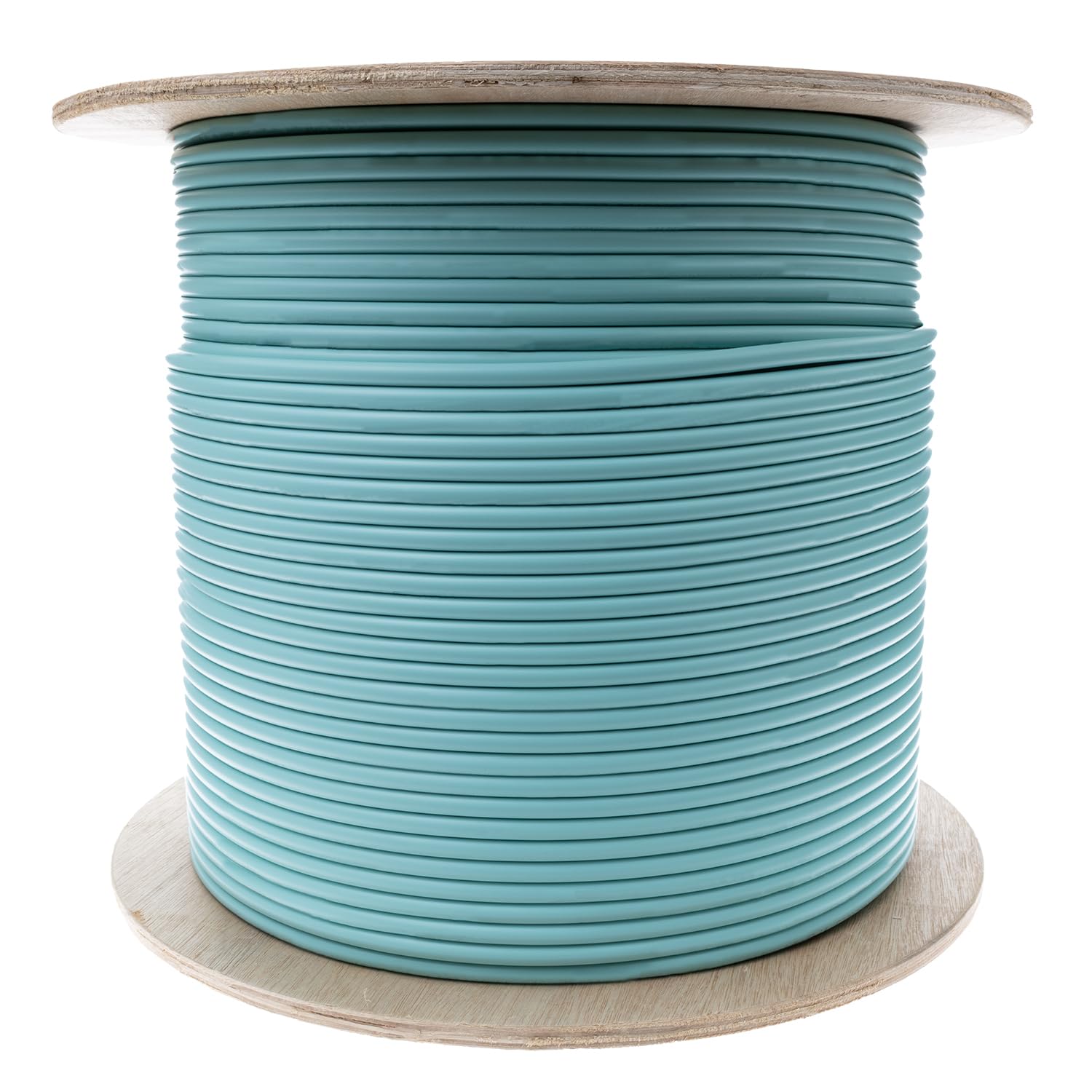CableWholesale 1000ft Aqua 12-Strand Fiber Optic Cable Multimode 50/125 OM4  Corning ClearCurve  Plenum Rated  High-Speed 10G  Indoor - Advanced Network Solution