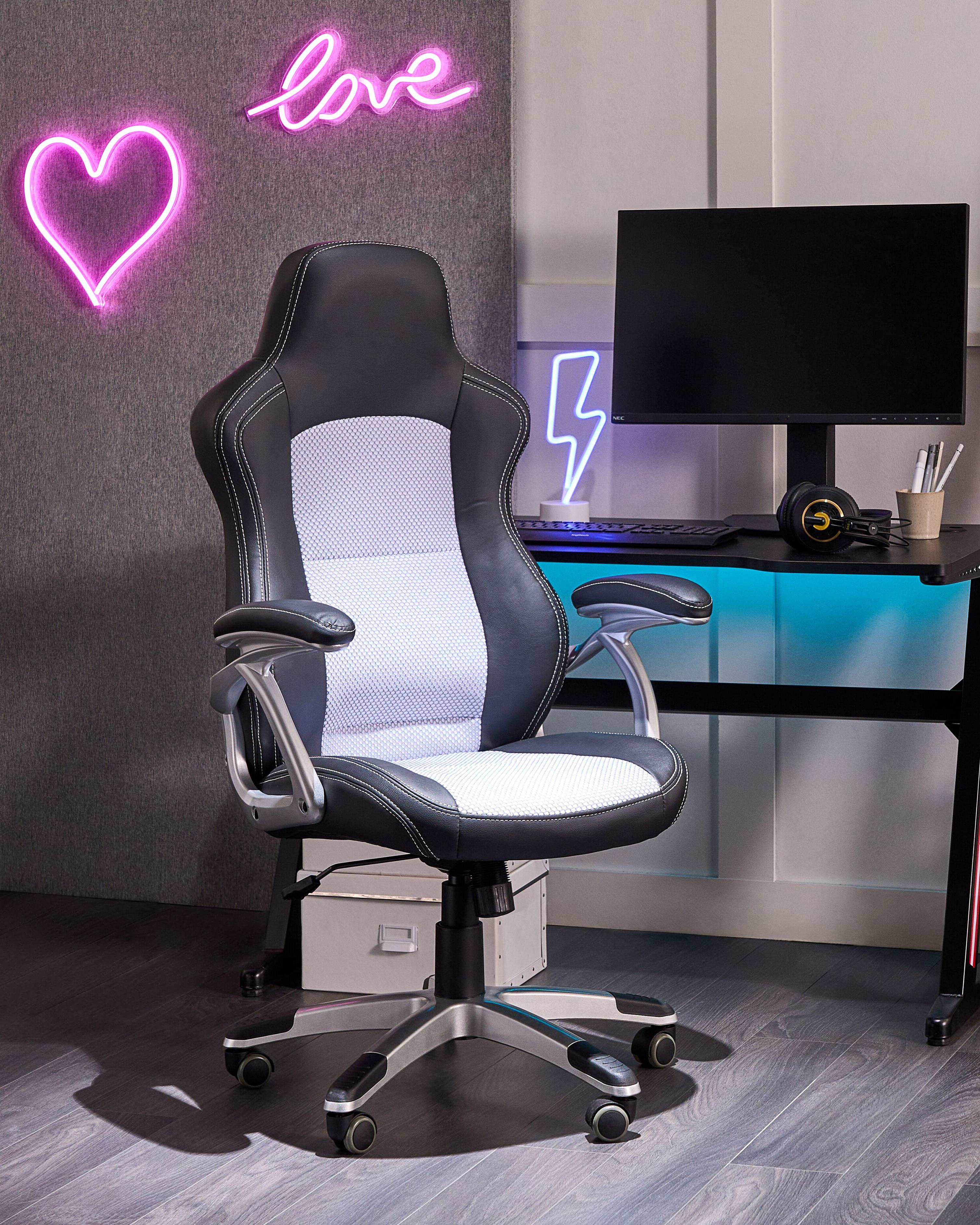 Office Chair EXPLORER Faux Leather Black