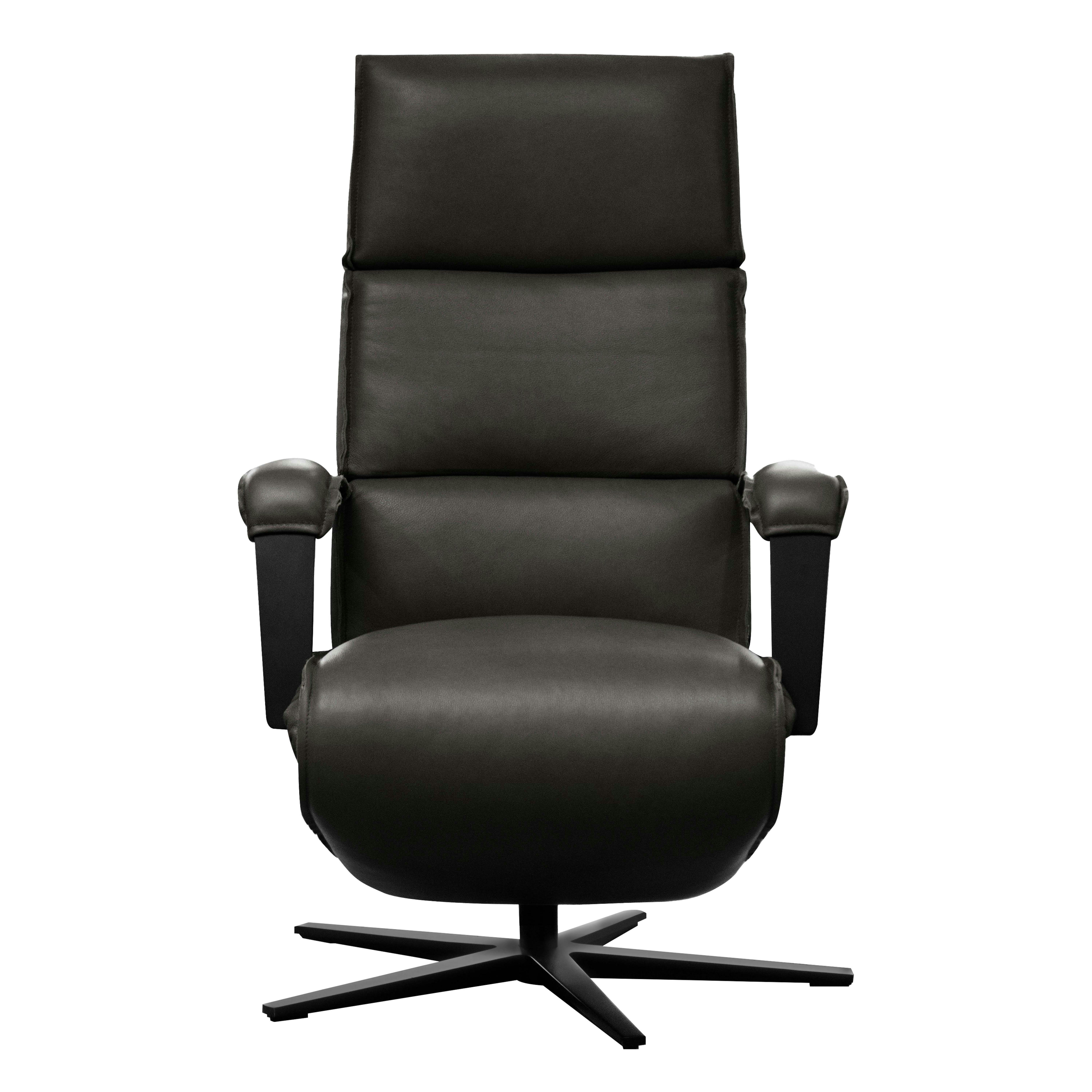 NILS - Fauteuil de relaxation électrique en cuir noir