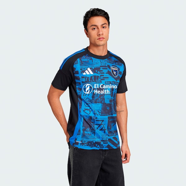 San Jose Earthquakes adidas 2025 Headliner Replica Jersey - Black