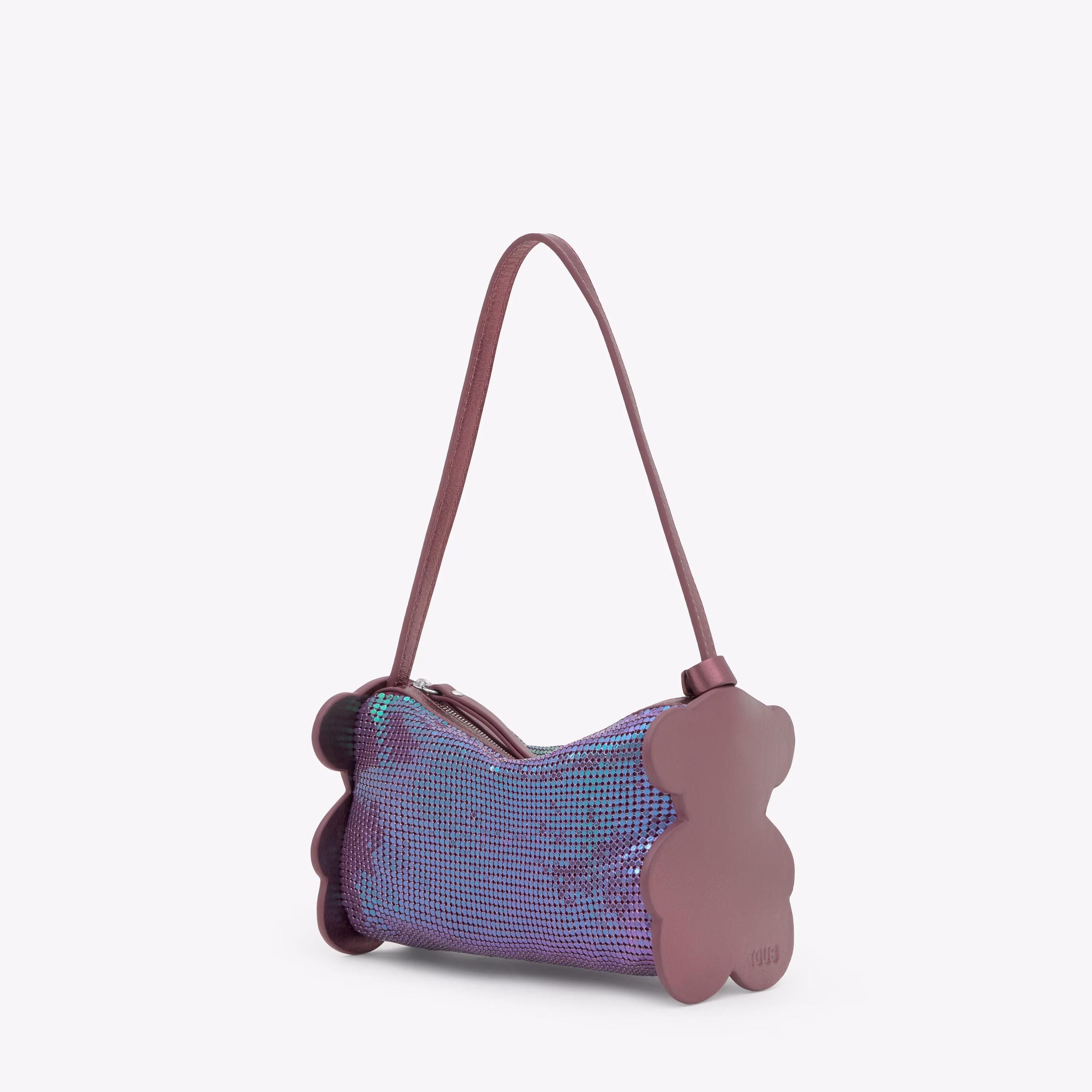 Bolso de hombro burdeos TOUS Salsi