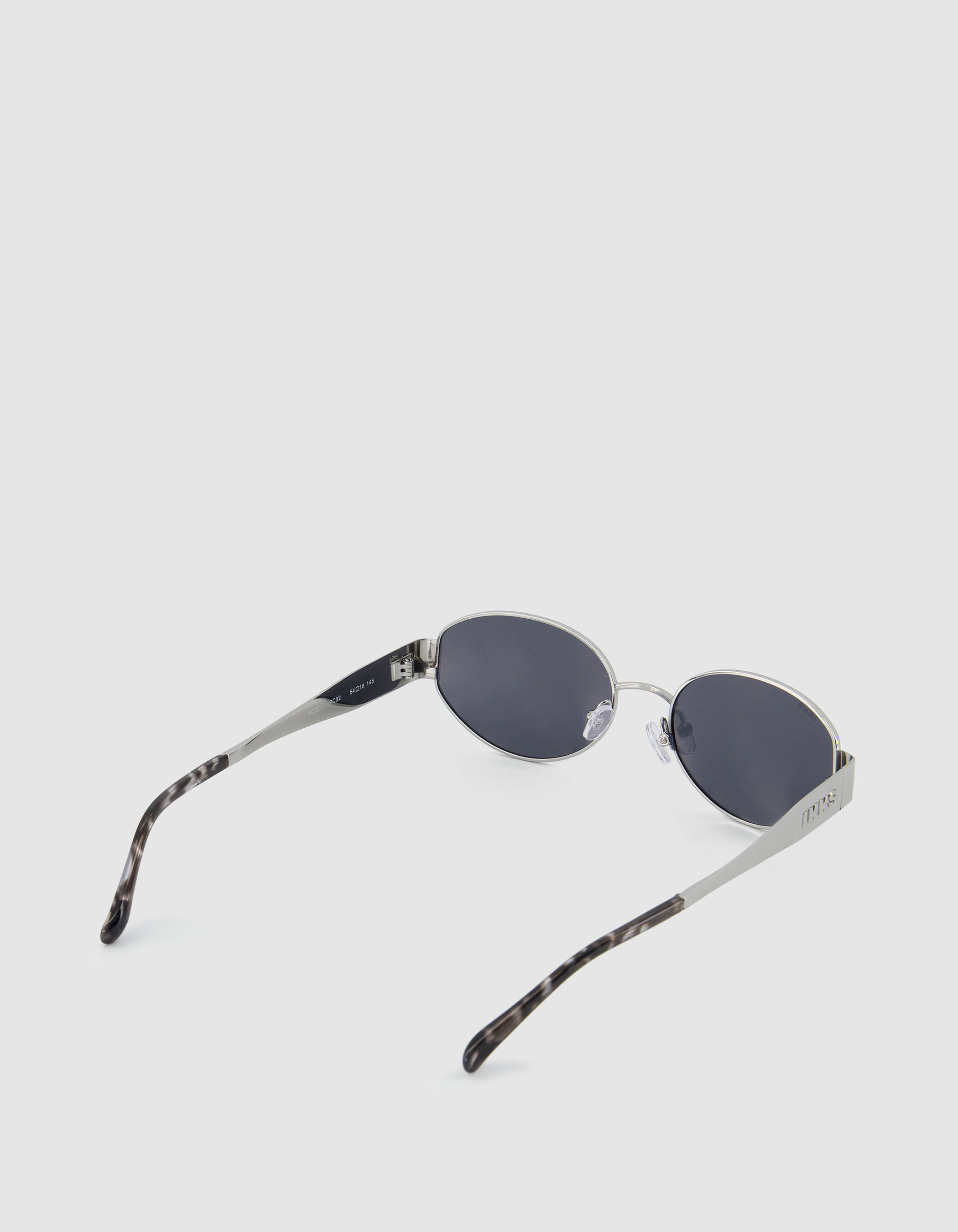 Lunettes solaires Dean ovale métal gris Femme