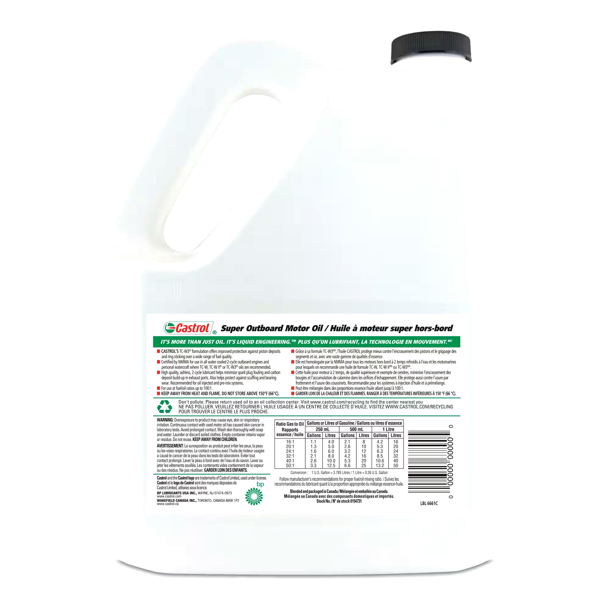 Castrol 2-Stroke Super Outboard Motor Oil, 4-L