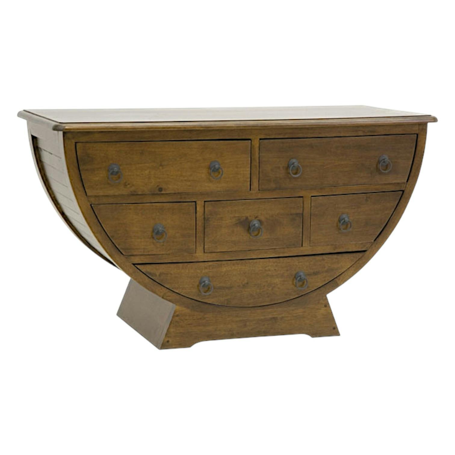 Commode demi cercle hévéa massif 110x60cm TRADITION