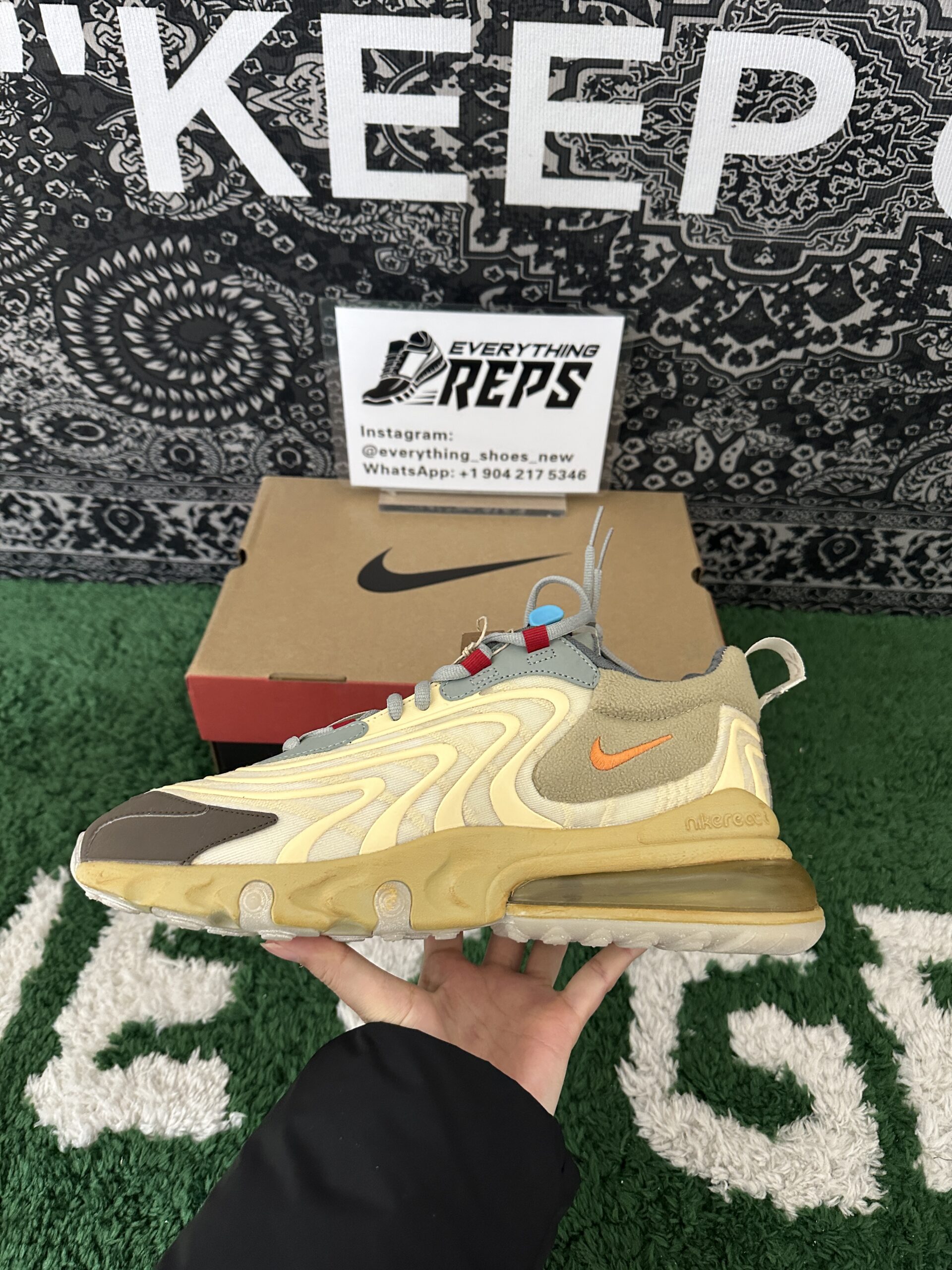 Travis Scott x Nike Air Max 270 React ENG Cactus Trails