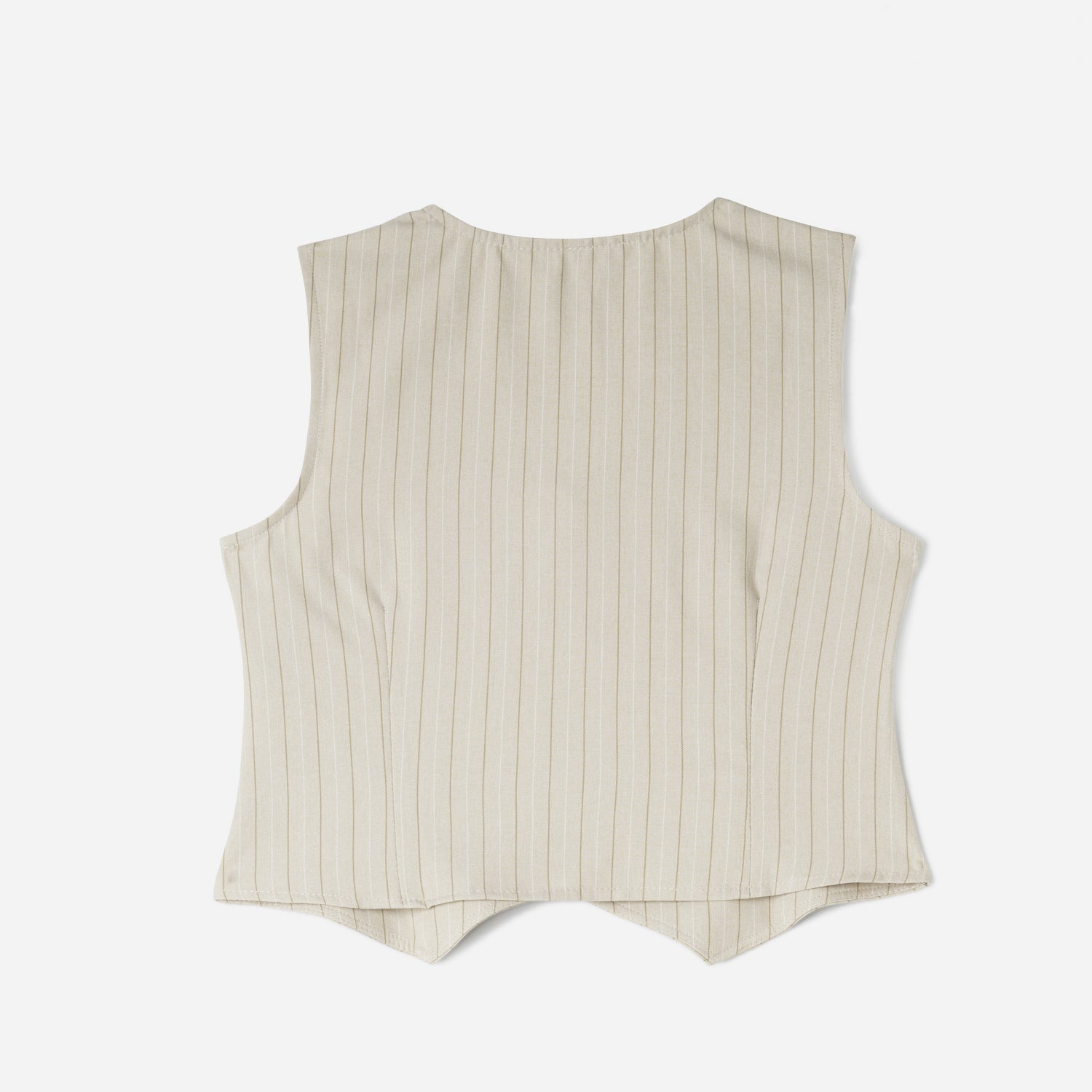 Gilet de costume TEXTO beige rayures tennis