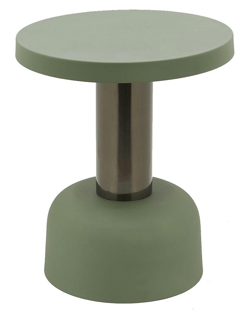 - Table basse en métal kaki