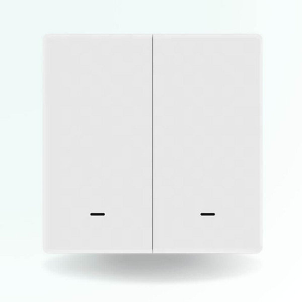 Interrupteur connecté zigbee - 2 boutons - sans fil neutre