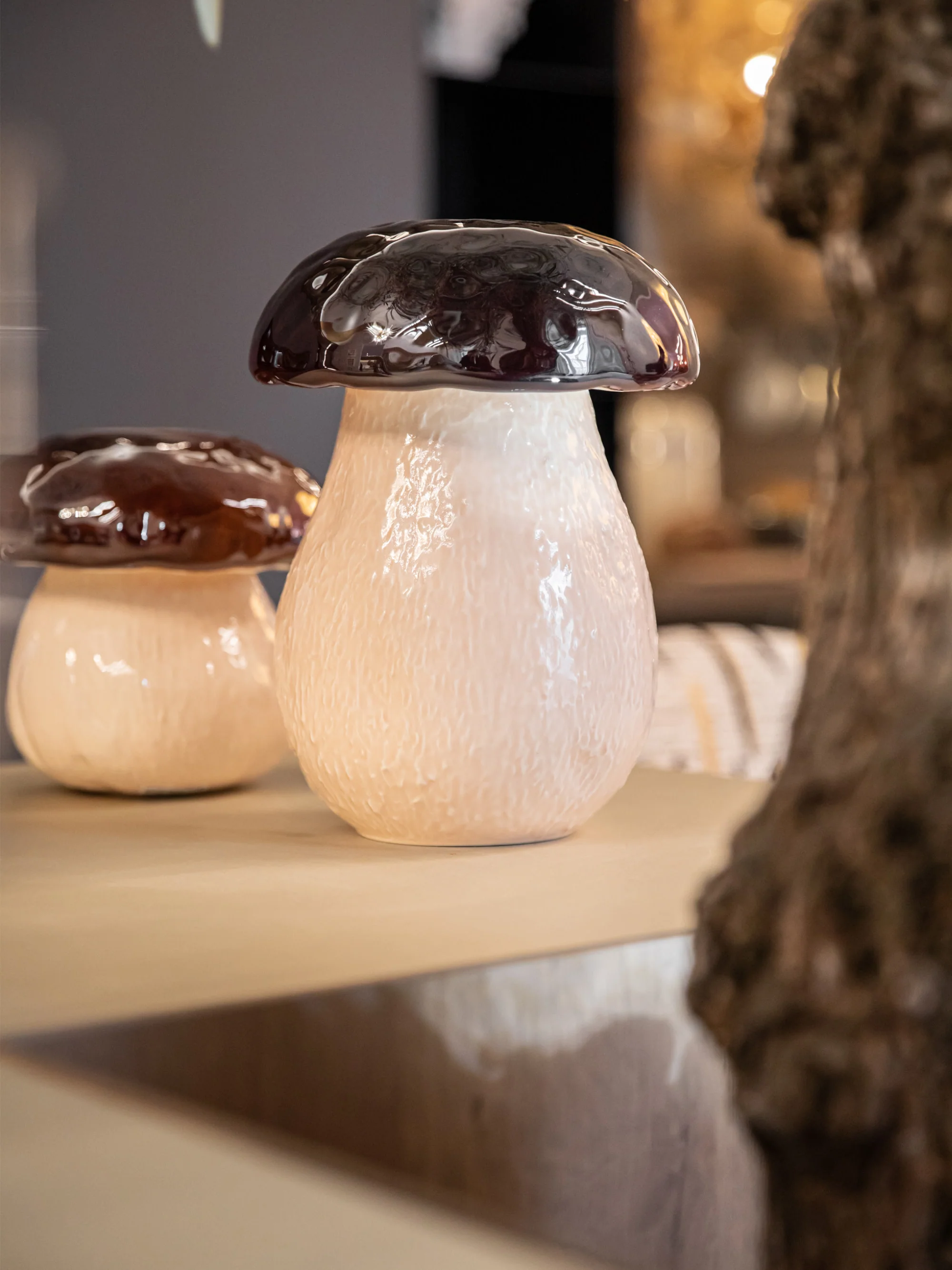 Große handbemalte Aufbewahrungsdose Mushroom