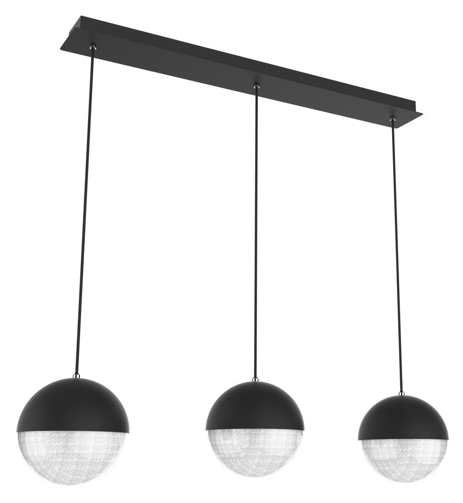 Lampa wisząca FURNI czarno-przezroczysta LED 3x15W 4000K 950lm Candellux