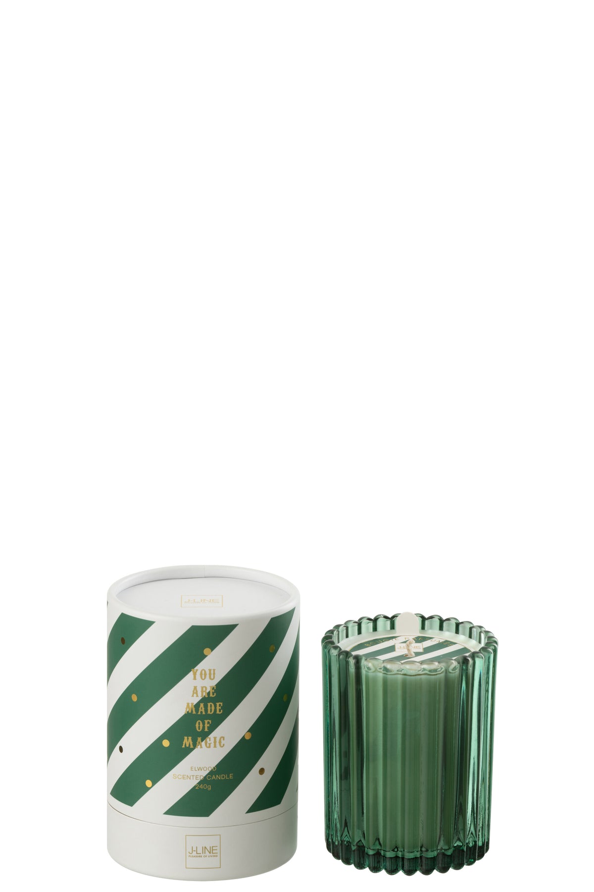 J-Line geurkaars Magic - wit/goud - 38U