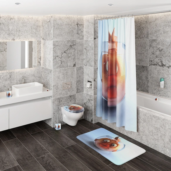 Badteppich »Goldfisch«, orange, Polyester