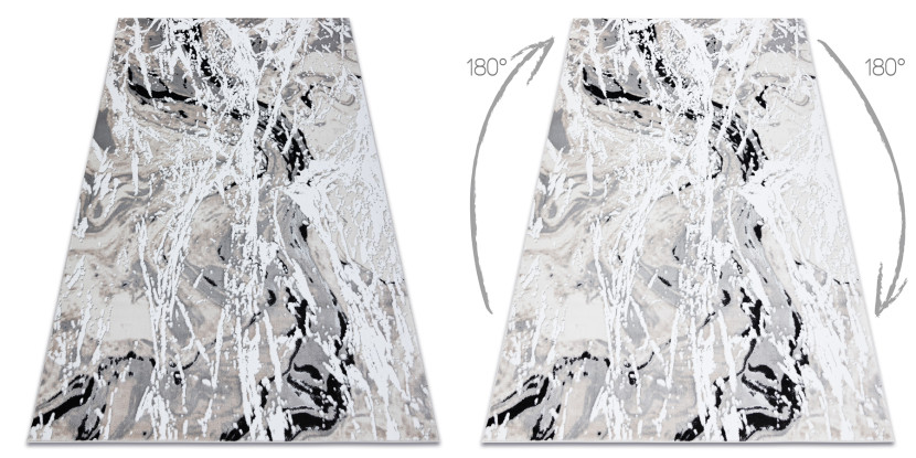 Dywan GLOSS nowoczesny8488 37 Abstrakcja stylowy, glamour 80x150 cm