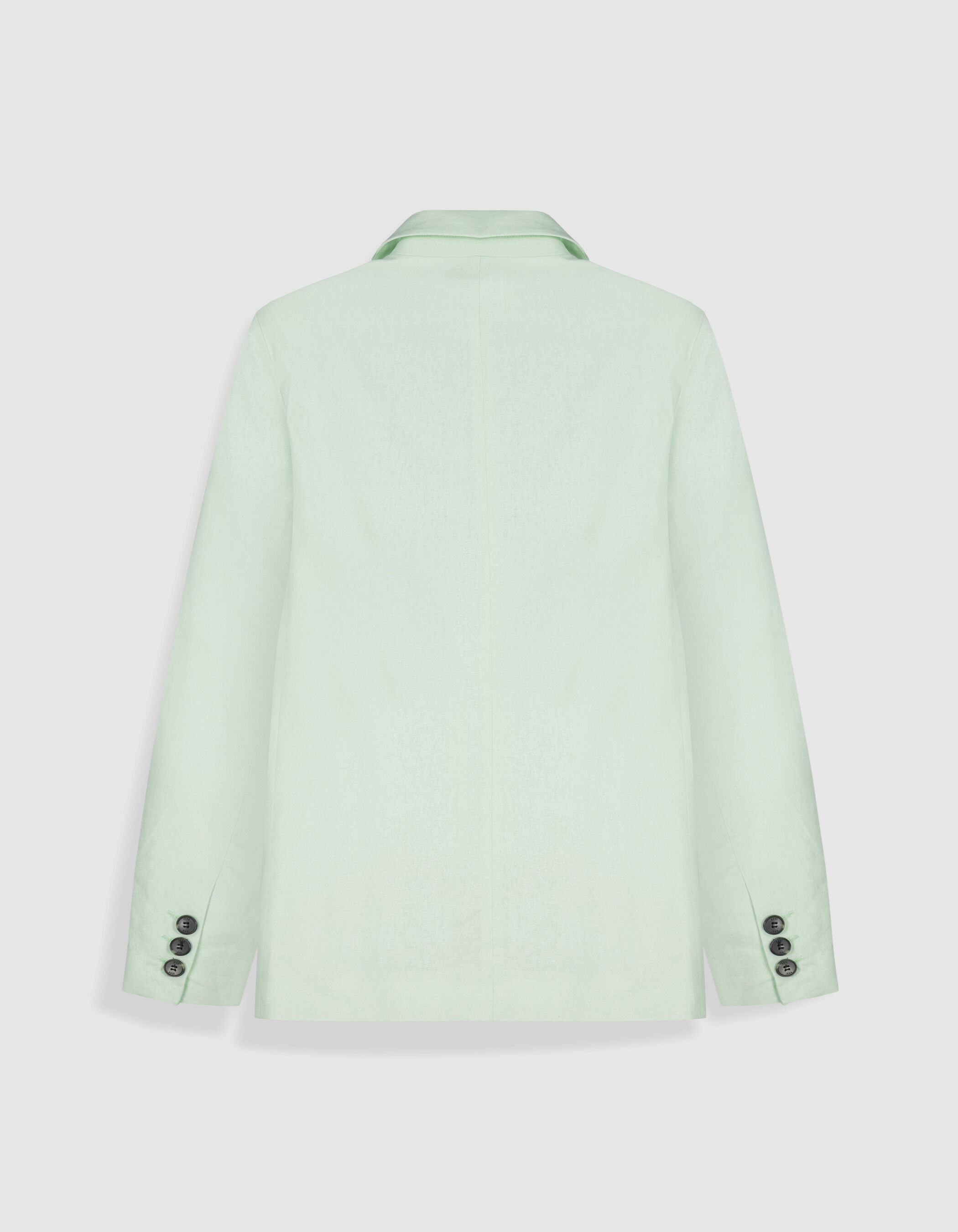 Veste de tailleur oversize verte mix lin coton Femme