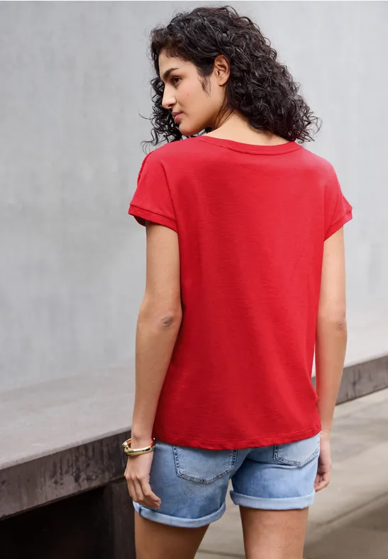 Shirt mit Schulterdetail