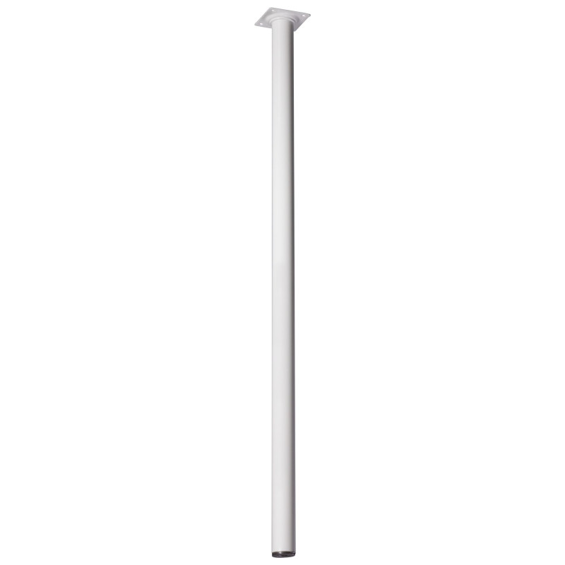 Pied de meuble rond blanc Ø 3 x 75 cm