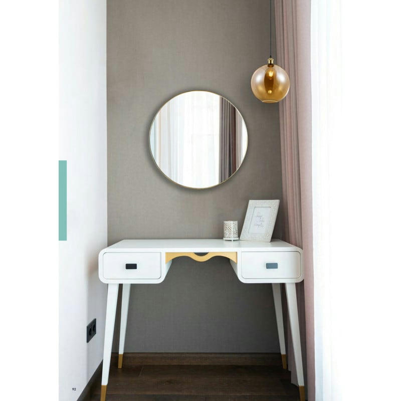 ESRA - Miroir déco design en métal or