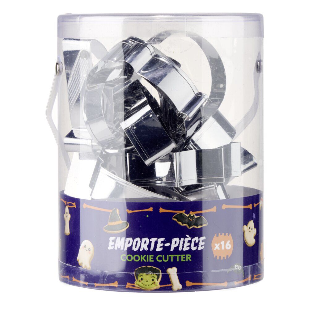 Emporte-pièces Halloween x16 inox gris