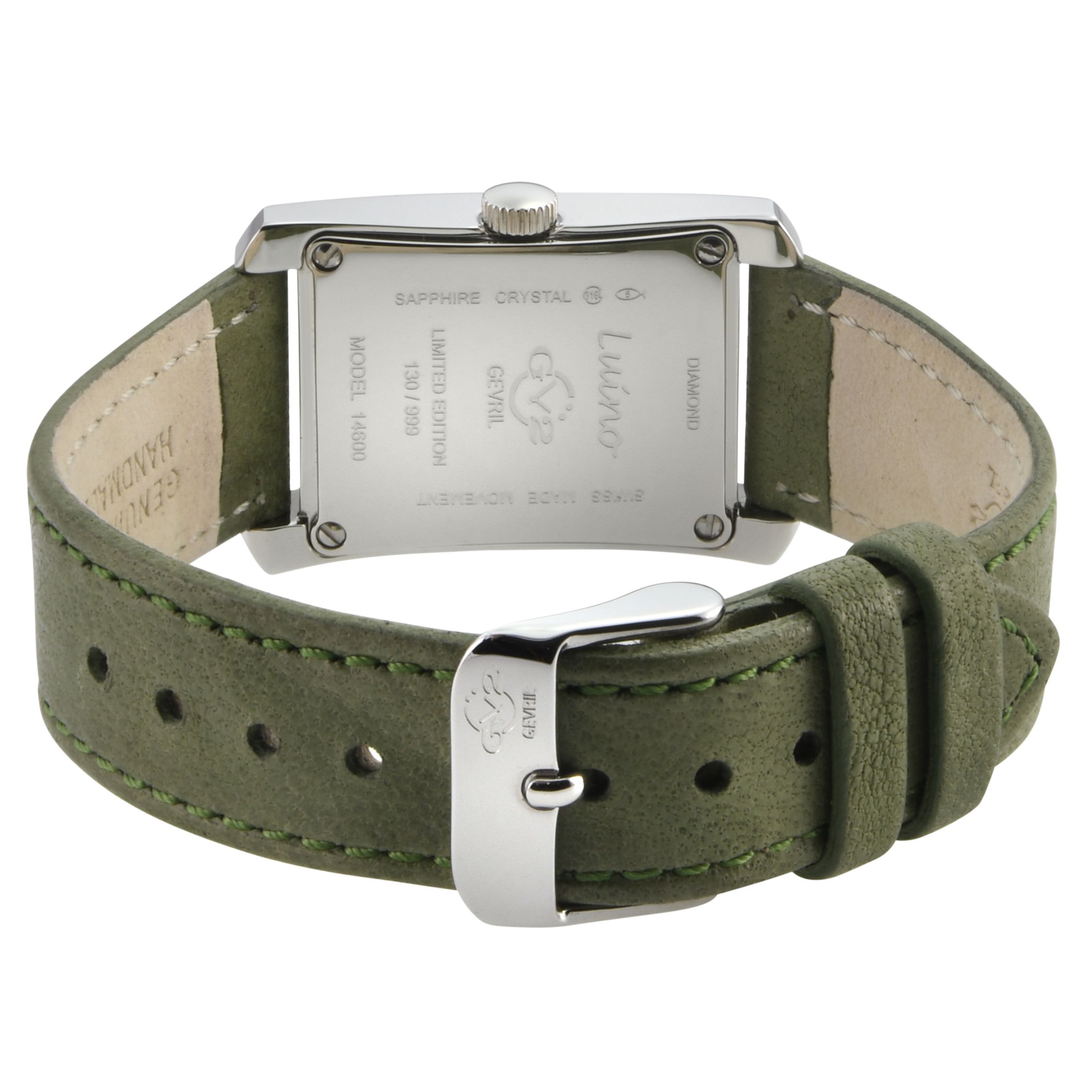 GV2 Luino Diamond 14600 Leather Swiss Quartz Watch
