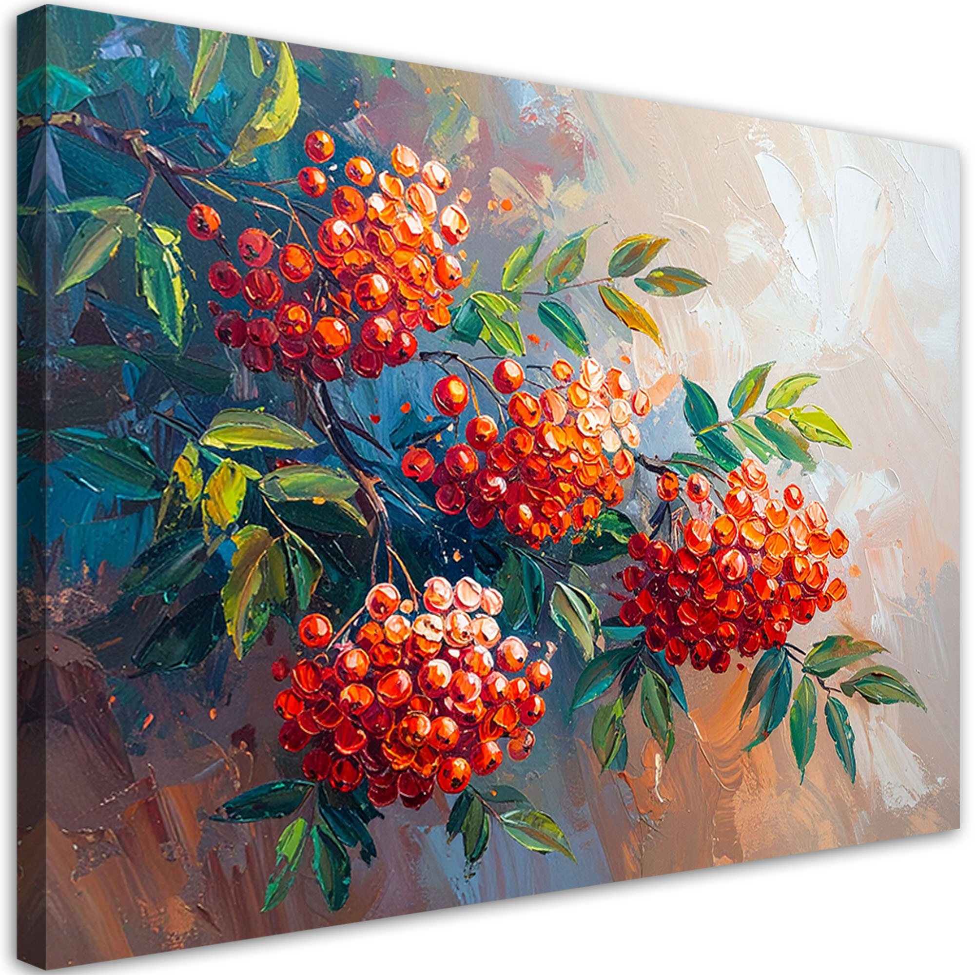 Obraz do salonu kuchni, Jarzębina Rośliny Natura jak malowany 30x20