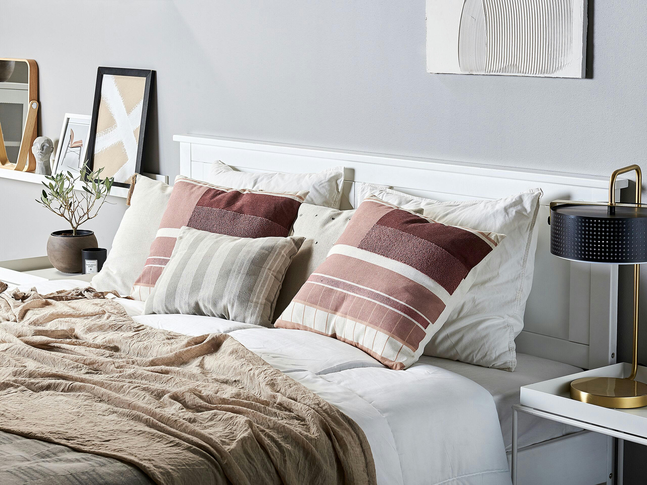 ERINUS - Lot de 2 coussin décoratifs en tissu multicolore 45x6cm