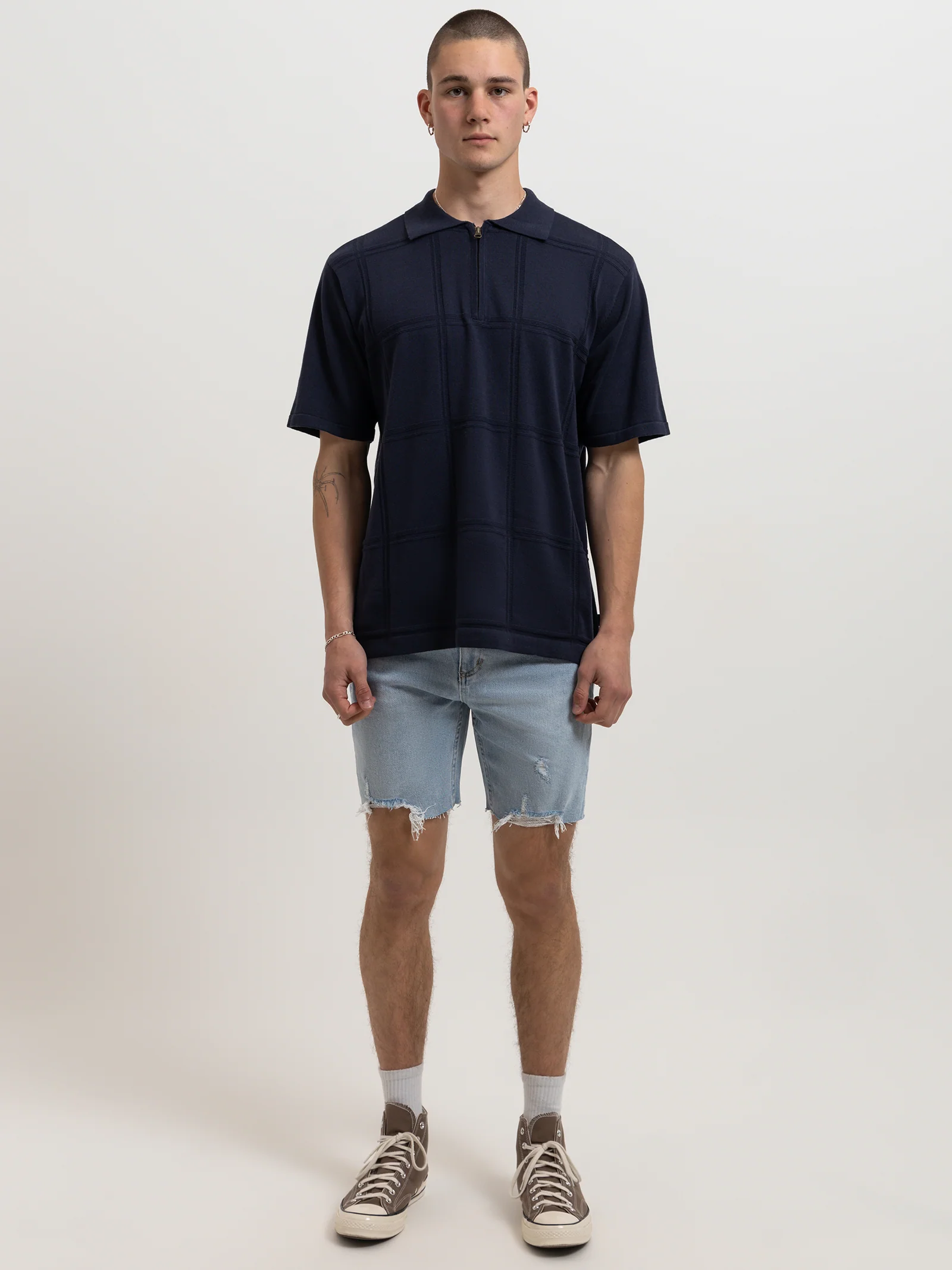 Natural Cooperation Jacquard Knit Polo