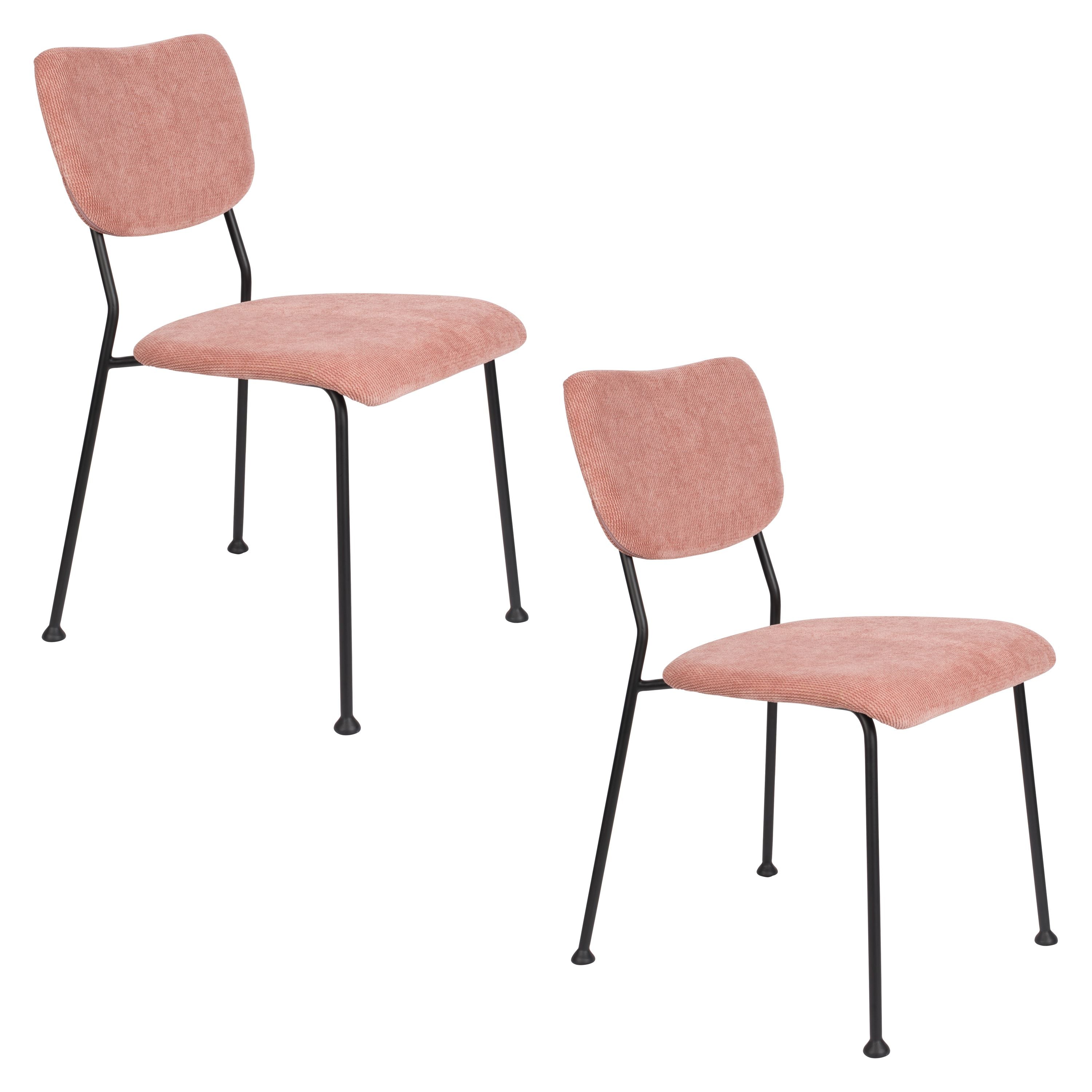 Zuiver Benson Eetkamerstoelen Roze - Set van 2